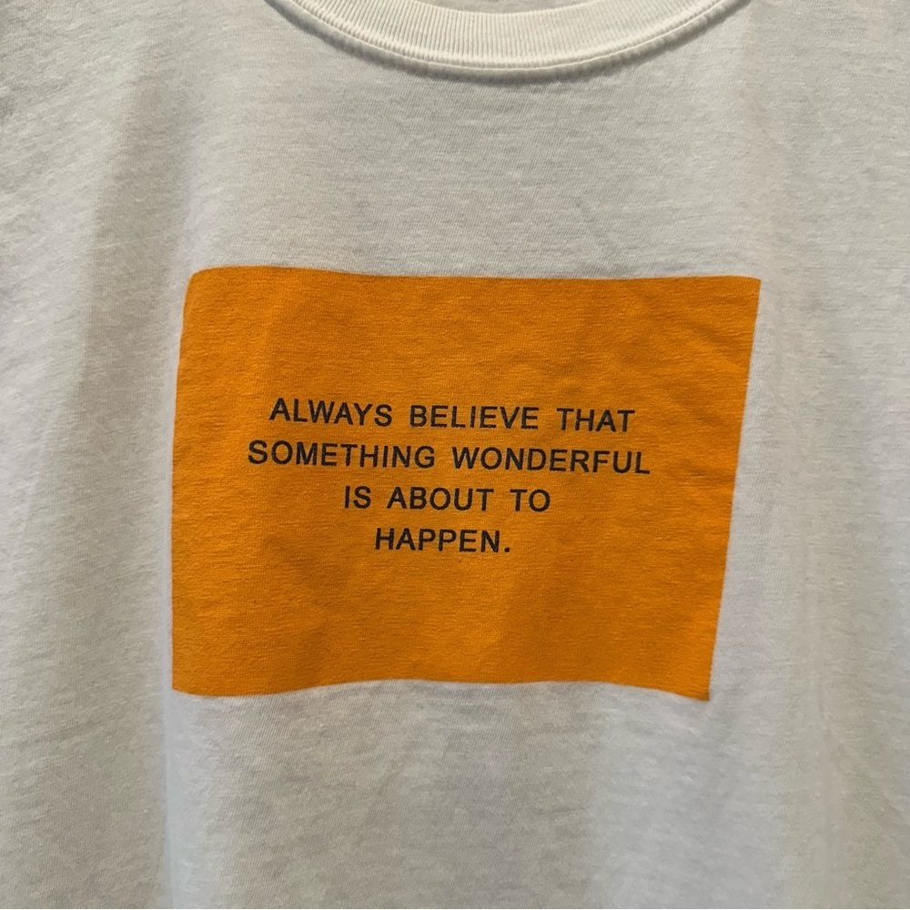 Urban Outfitters Graphic Tee Tshirt White Small Motivational Happy Smiley Summer - Picture 4 of 12